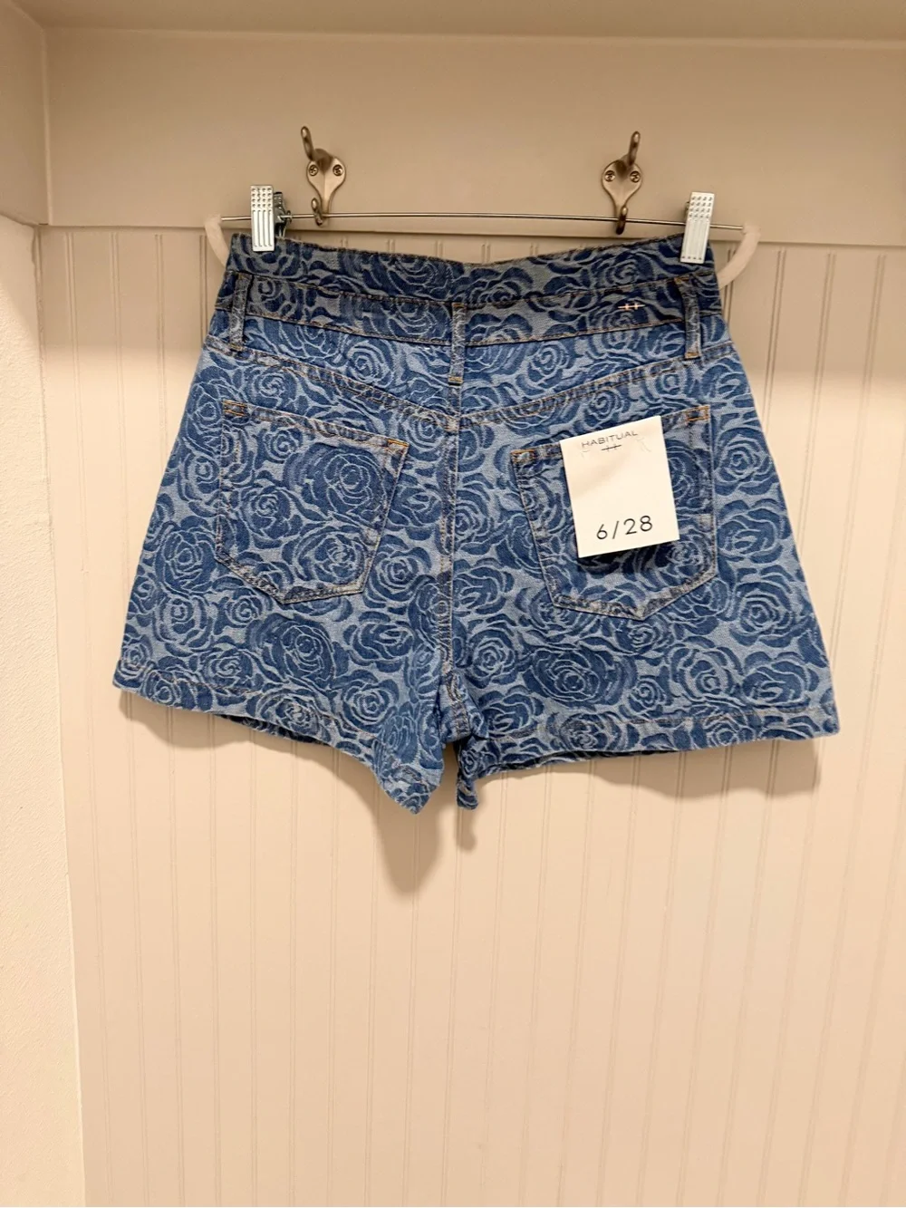Habitual Blue Floral Print Denim Shorts